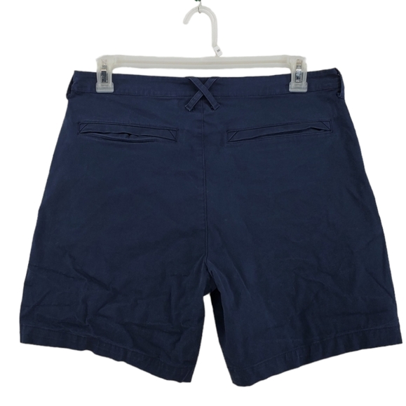 Mack Weldon 7” Shorts Men 34 Navy Chino Casual Comfort Maverick Tech Performance - Picture 5 of 12